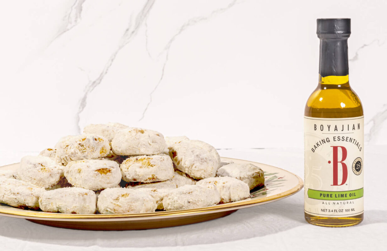 Lime Pecan Cookies Recipe from our friends at Boyajian Oil